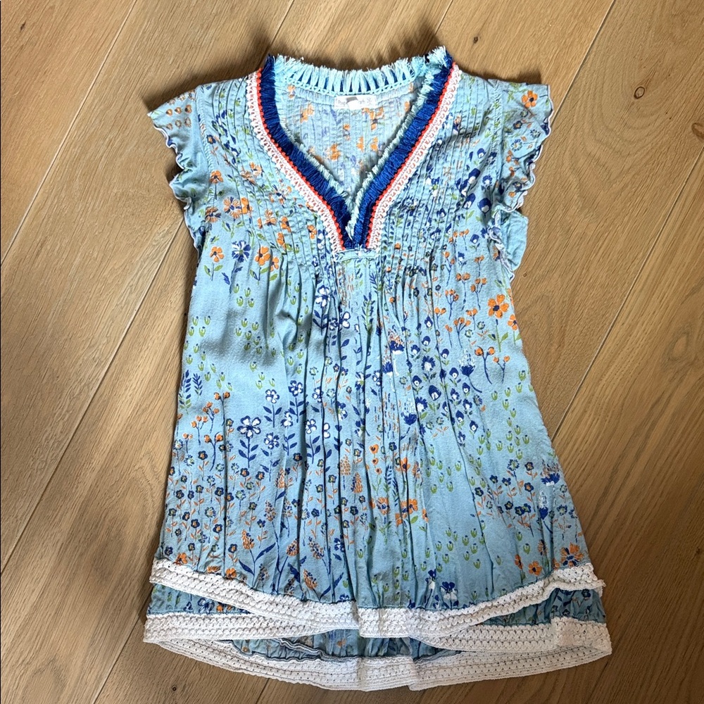 Poupette St. Barth Girls Sasha Asymmetric Mini Dress